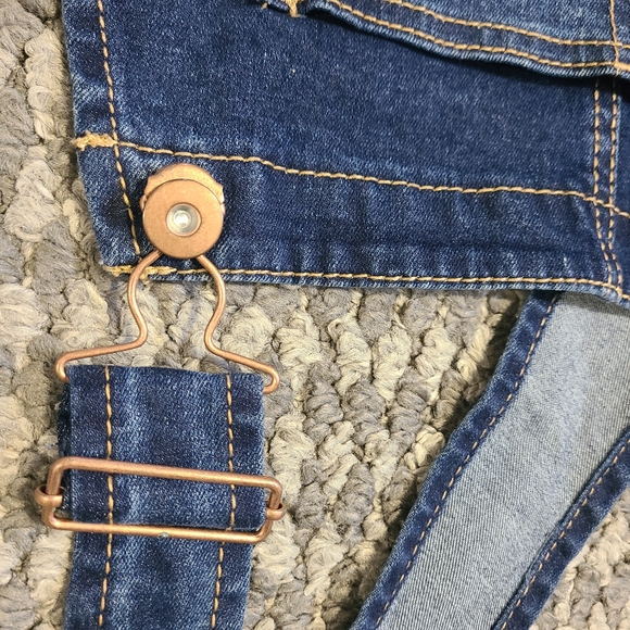 No Boundaries Distressed Blue‎ Overalls large 11-13 - Picture 4 of 10